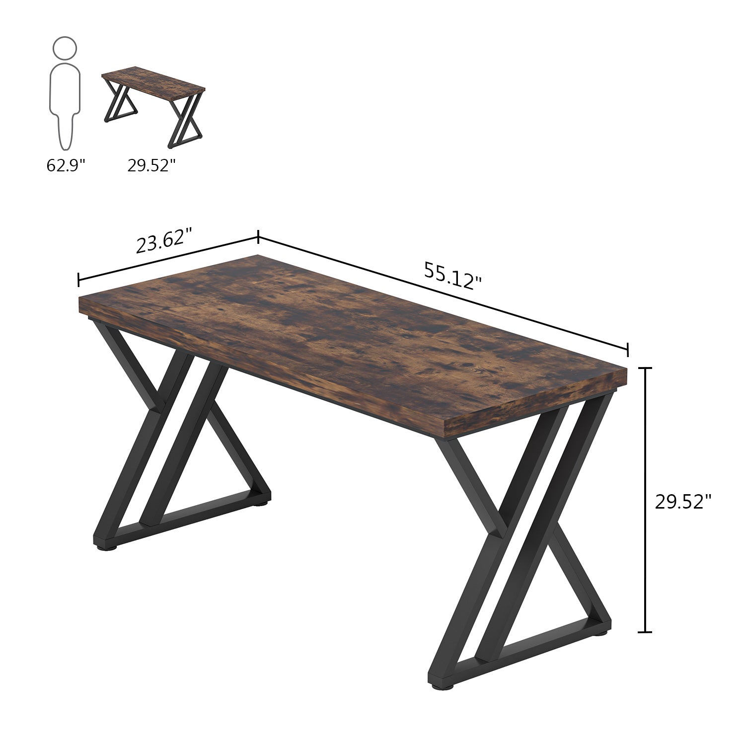 55" Computer Writing Desk